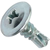 AERZETIX - Juego de 100 - Tornillos para chapa Autoperforante - Cabeza grande Abombada - Ø4.2x13mm - Acero galvanizado…
